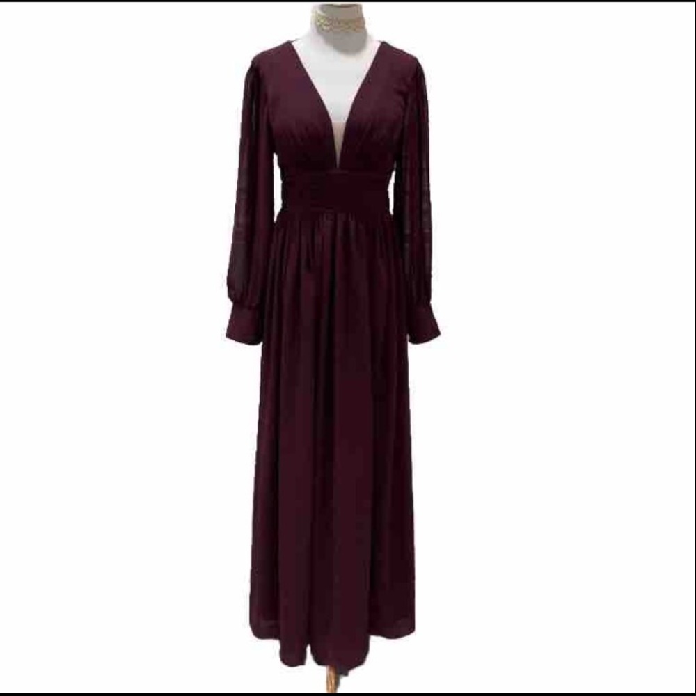 Sheer sleeves formal gown size 12